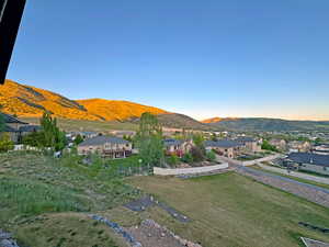 Expansive mountain scenery with residential properties