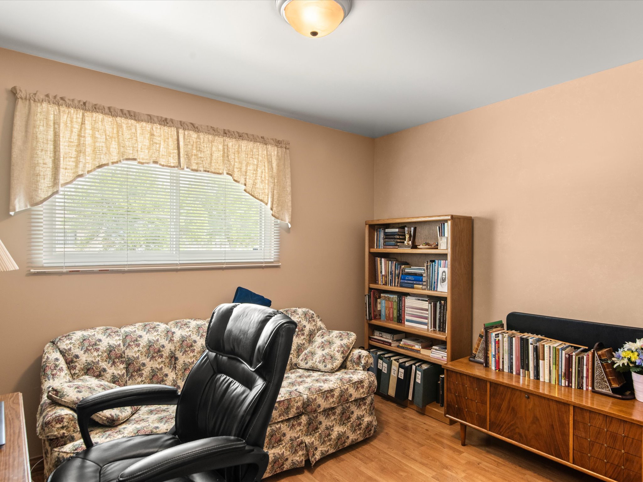 Wood-finish flooring throughout
