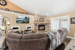 Large Family Room with Space for a Large TV & Hidden Media Component Cabinet
