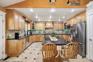 Spacious Kitchen with a Large Island & Built-in Seating