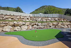 Private Putting Green! Also notice the Privacy & Mountains