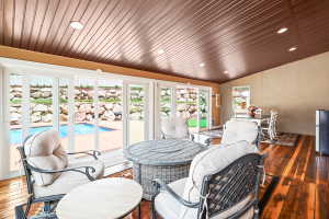 Vaults & Lots of Windows & Patio Doors Overlooking the Pool, Yard, & Mountain Views