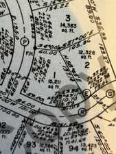 Subdivision Plat. Illustrating lot dimensions, area, and bearings within the property