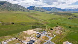 Expansive property featuring undeveloped land with mature green foliage and distant snow-capped mountains under a bright sky