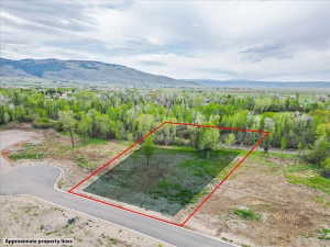 Cleared lot with a paved street frontage, surrounded by mature trees