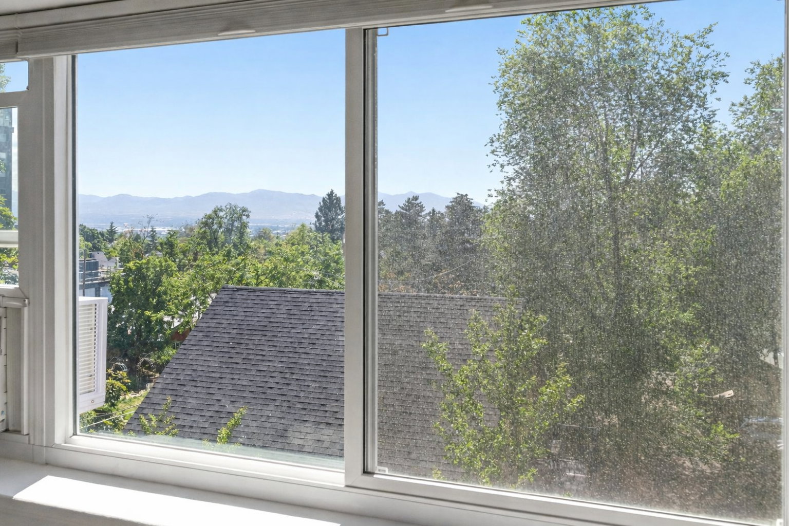 View west from large living room window