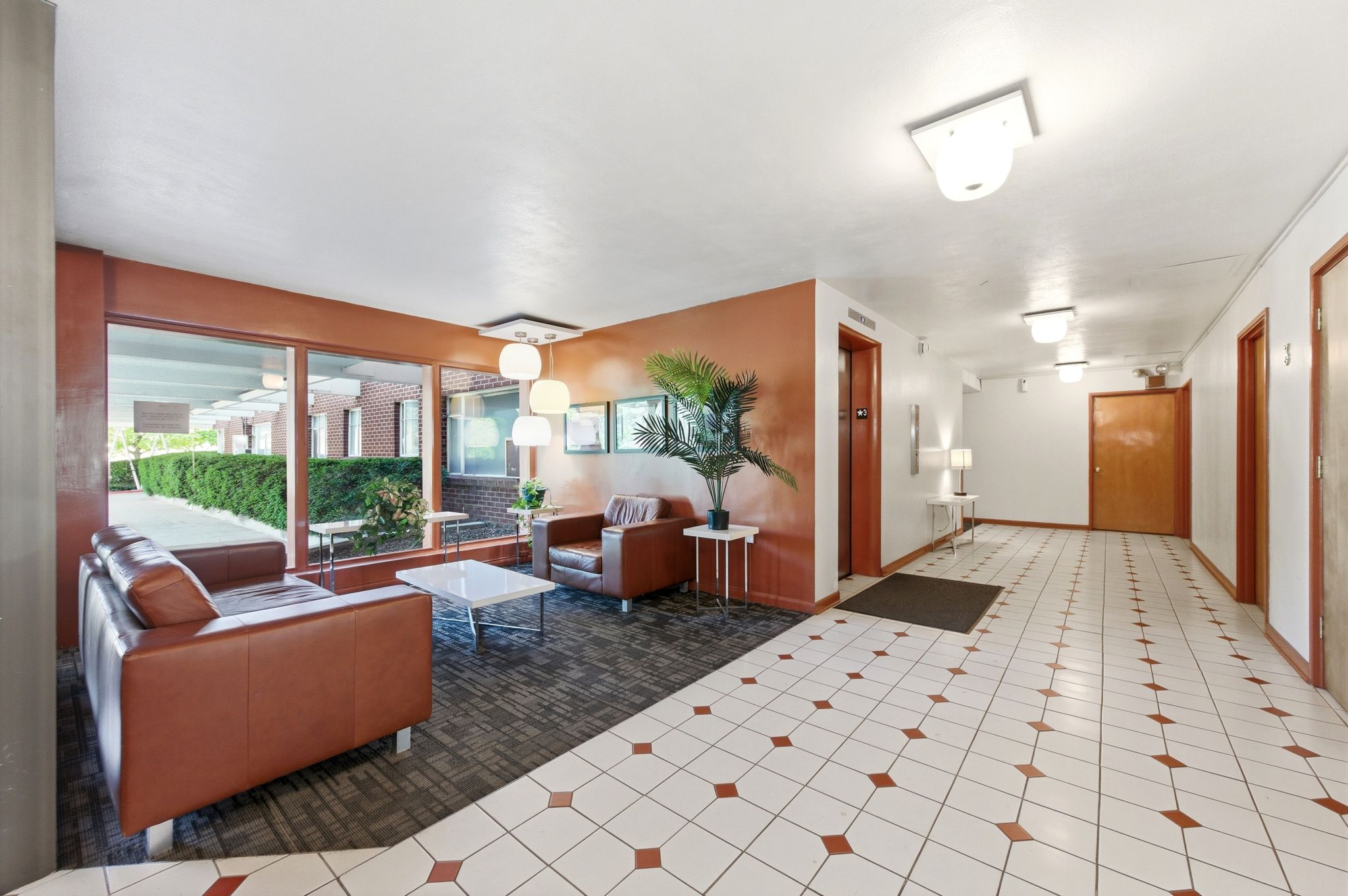 Elevator off front lobby entrance