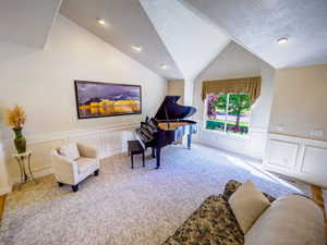 Formal Living Room with Vaulted Ceilings