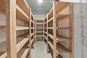 Cold Storage with Built-In Shelves