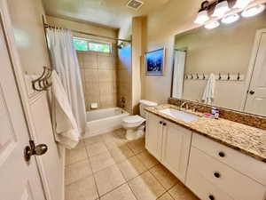 Main Bathroom with Updated Vanity and Granite Countertops