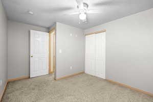 Neutral gray walls with light wood-finish baseboards