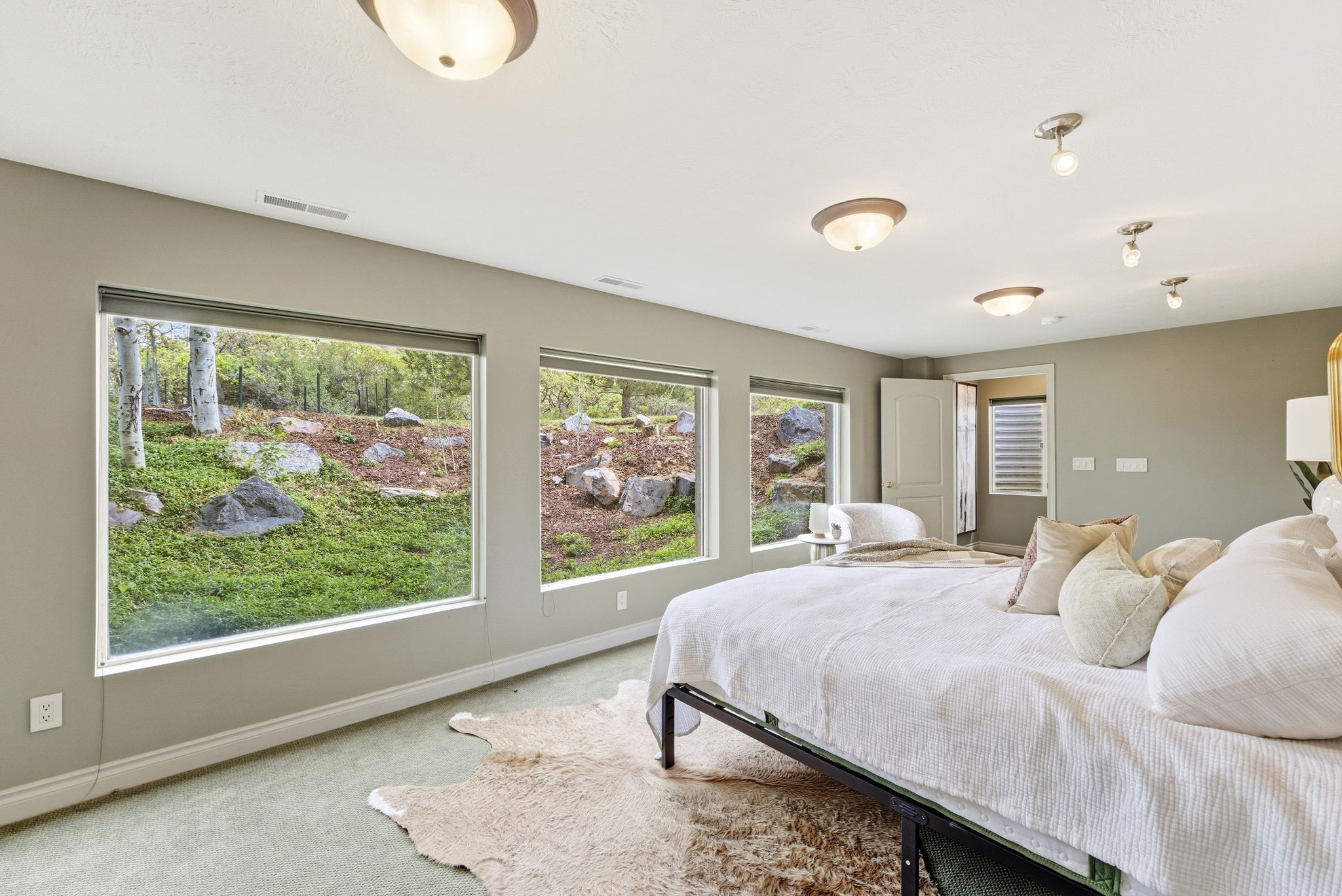 Addition second living space being used as a studio