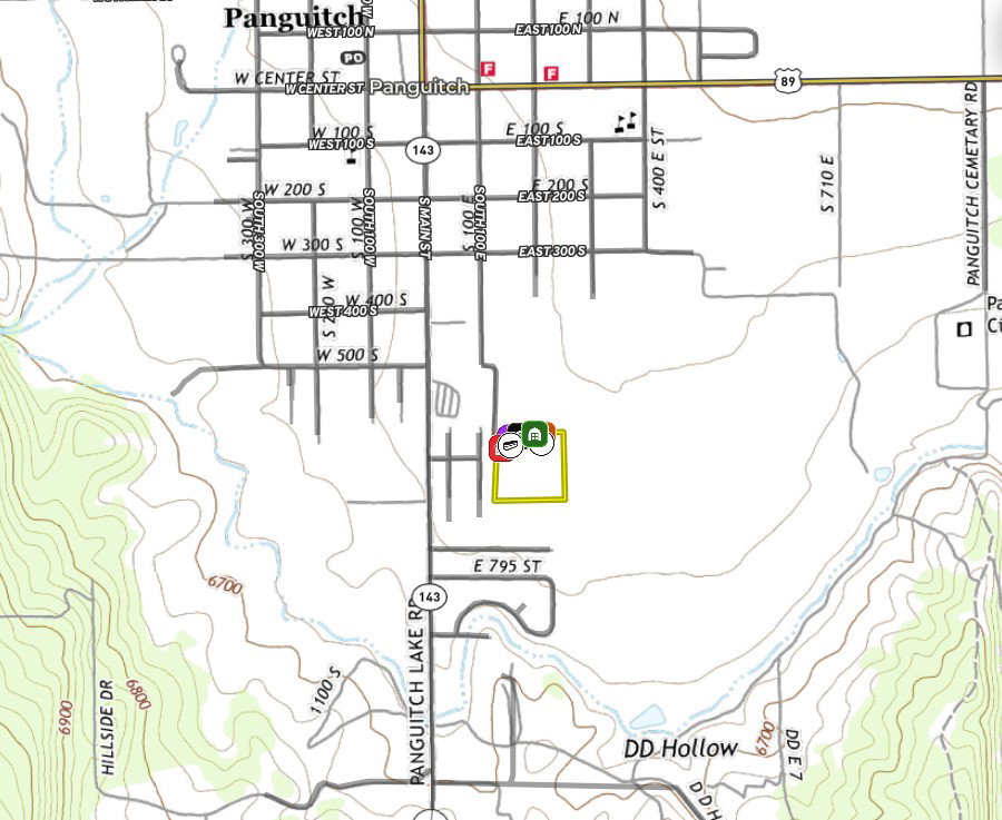 Topographical Map. Illustrating street layouts and elevation contours for the property