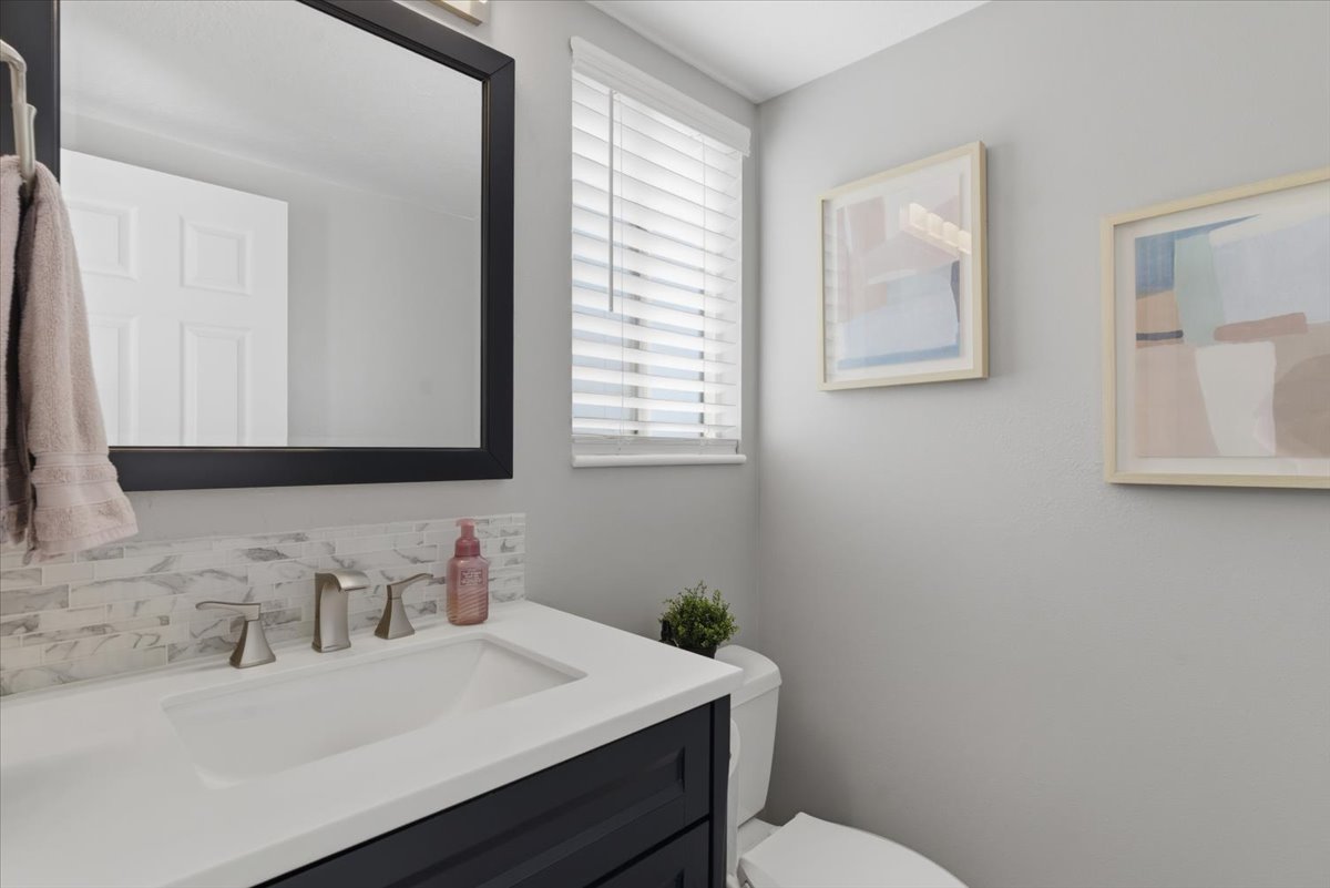 Main level half bath.