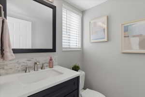 Main level half bath.