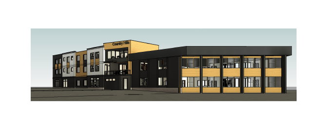 Architectural Rendering. Illustrating the exterior design and components of the property