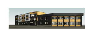Architectural Rendering. Illustrating the exterior design and components of the property