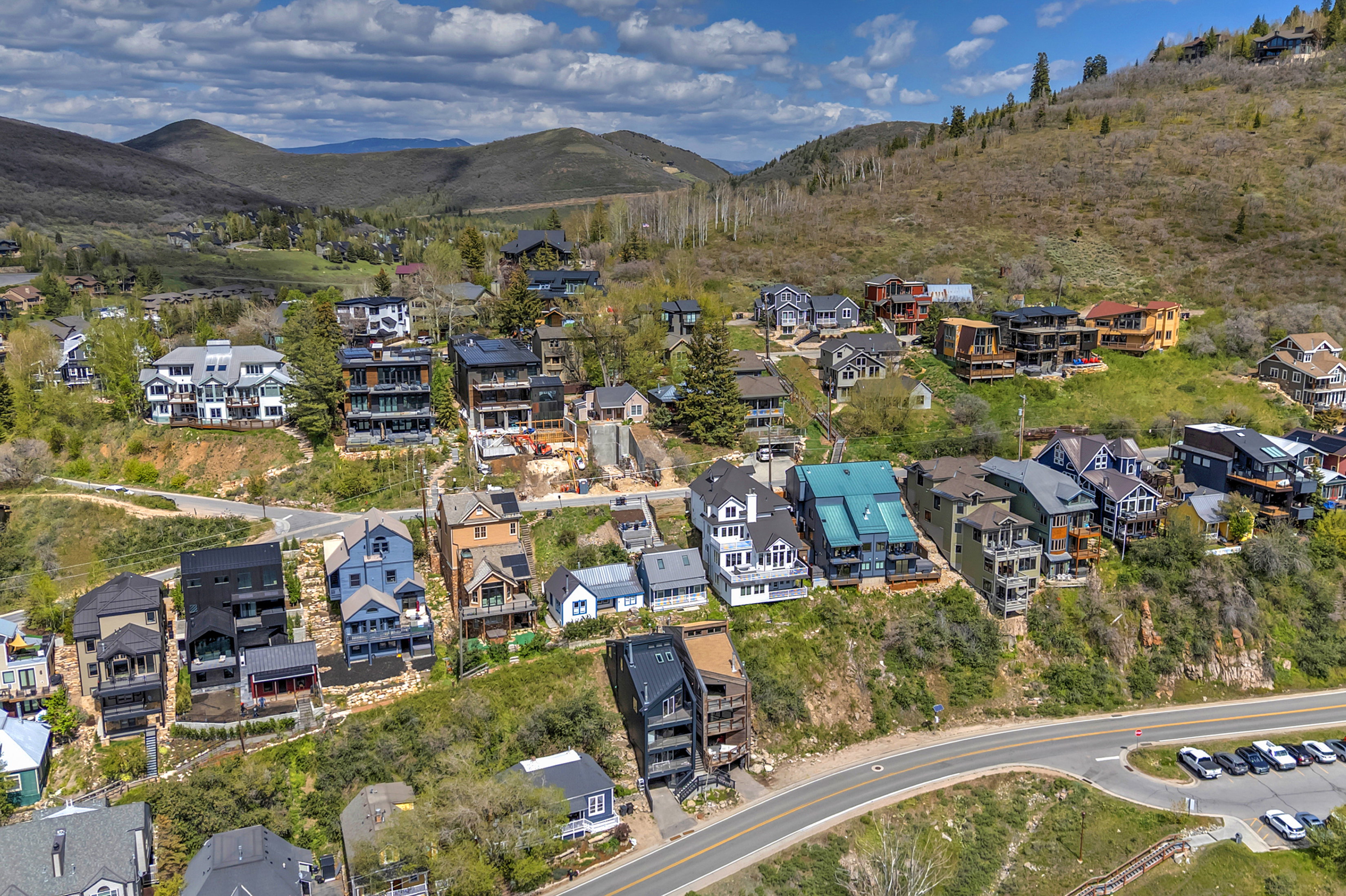 Hillsides populated with varied residential architecture