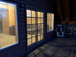 Wood-clad exterior with a dark-stained finish