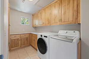 Laundry room adjacent to bedrooms