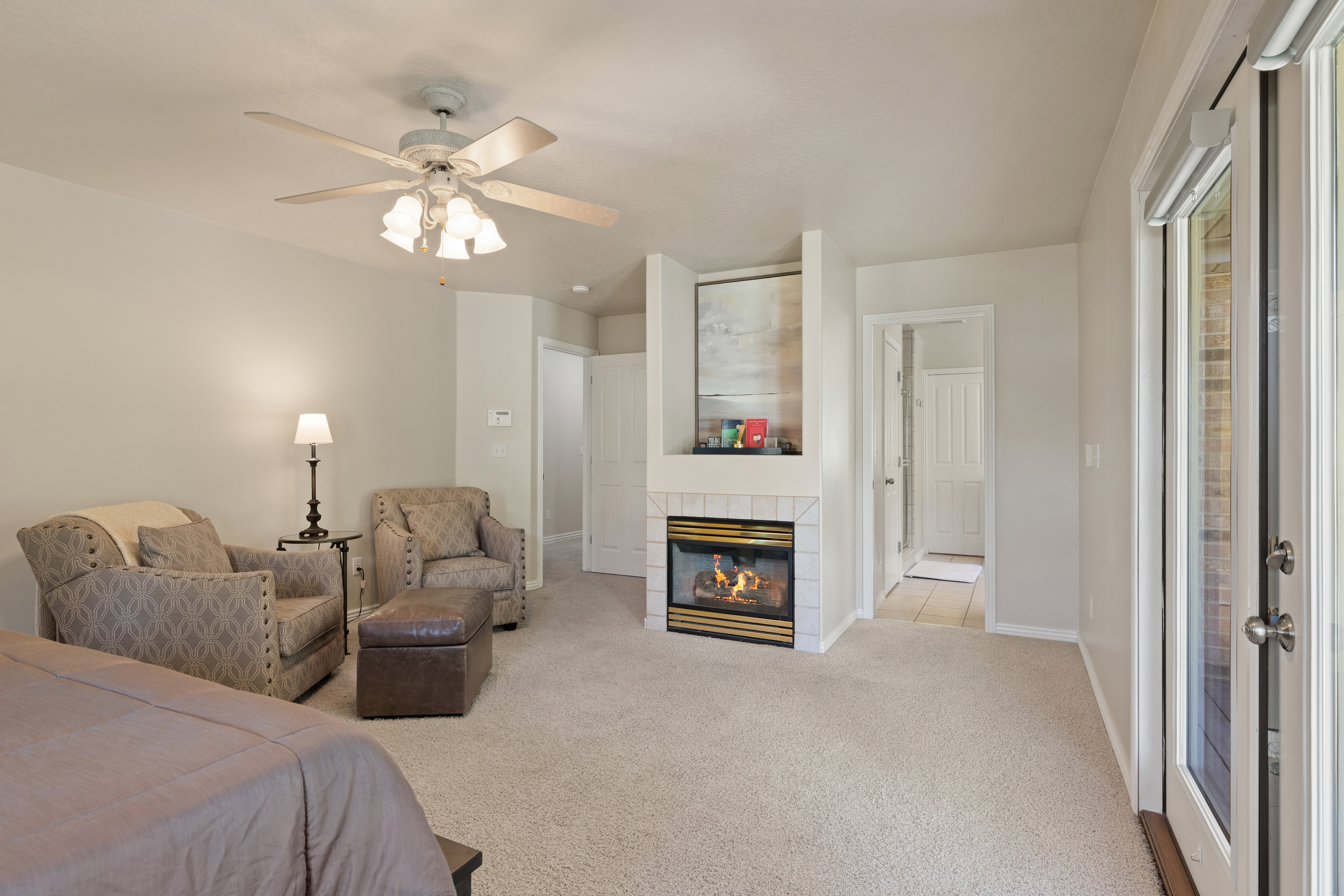 Primary site with gas fireplace