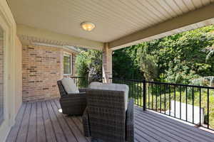 Primary suite covered deck