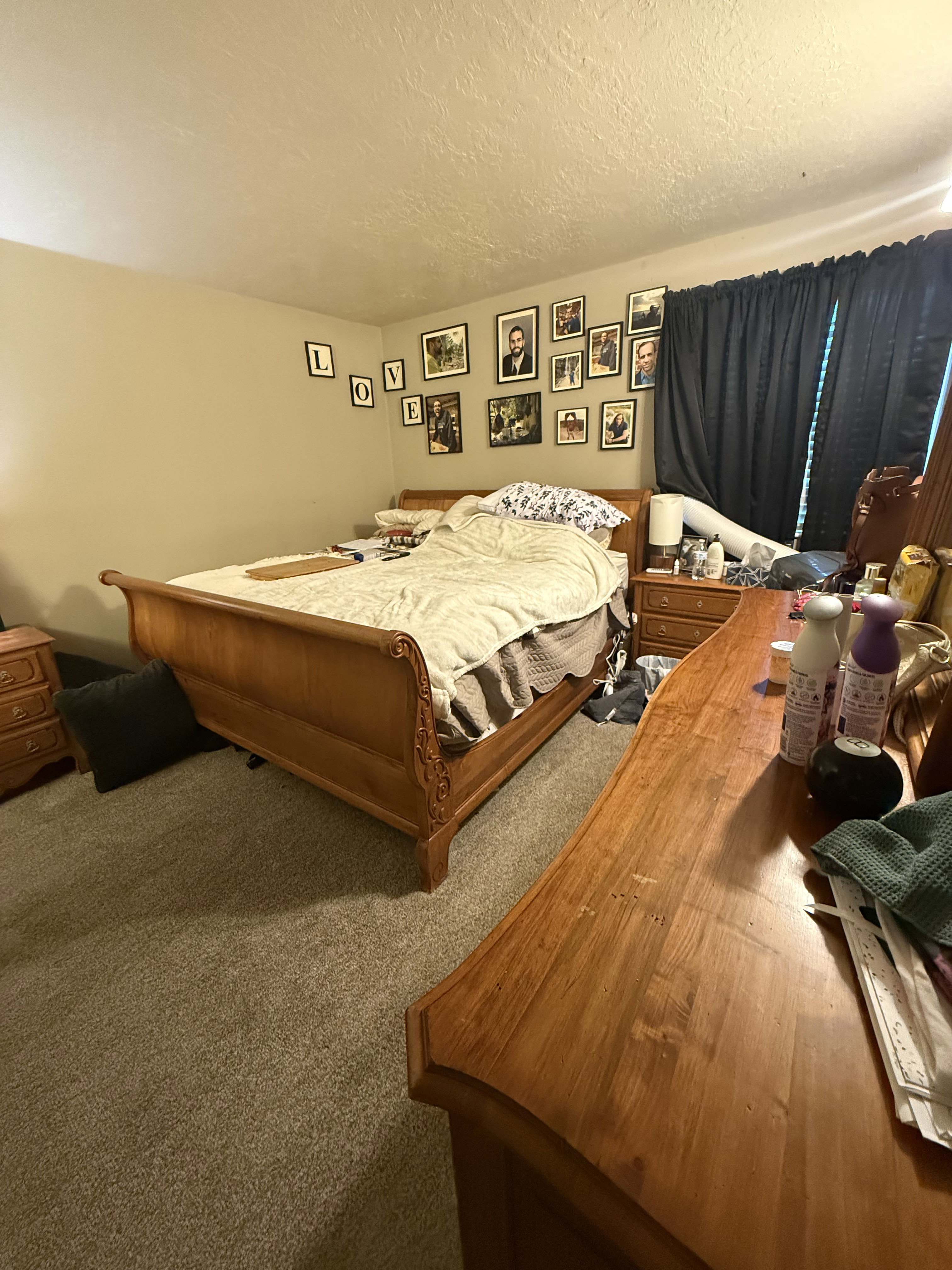 Plush carpeting and neutral-toned walls create a versatile interior