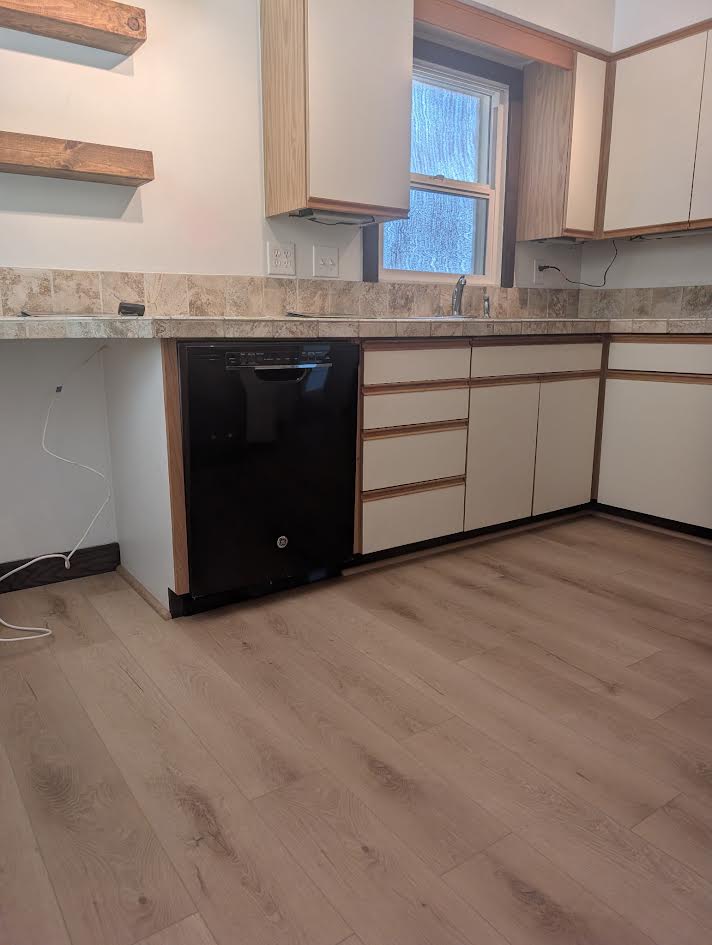 Brand New LVP flooring in the kitchen!