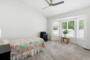 Bay window featuring multiple panels and horizontal blinds