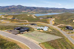 Expansive lot featuring a sloped terrain, paved road frontage, and surrounding natural foliage