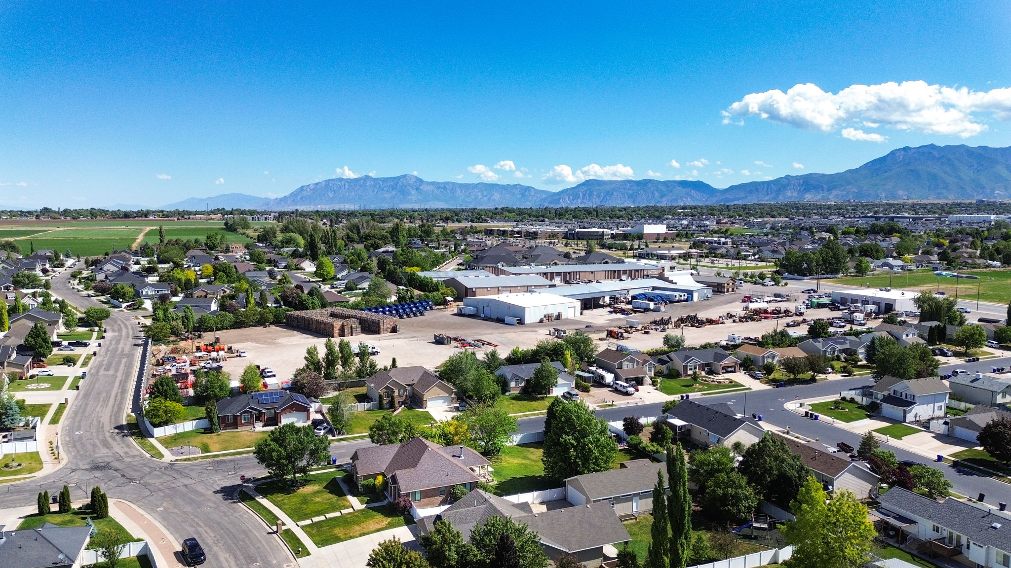 Expansive residential area featuring single-family homes with mature landscaping
