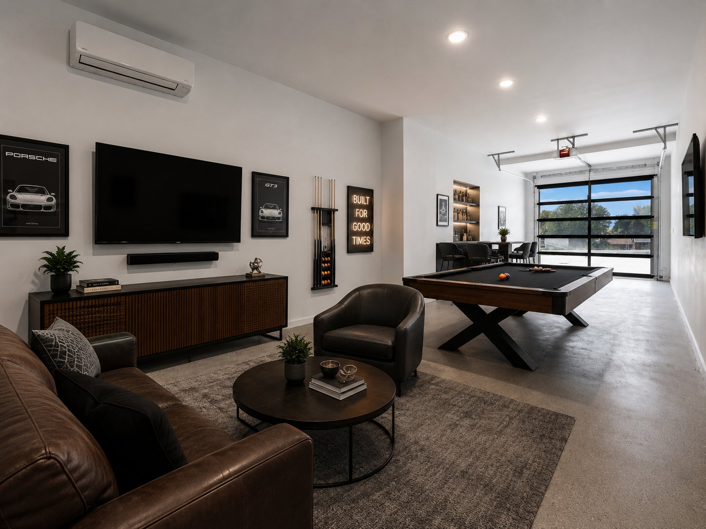 Game room AI Mancave option with flexspace