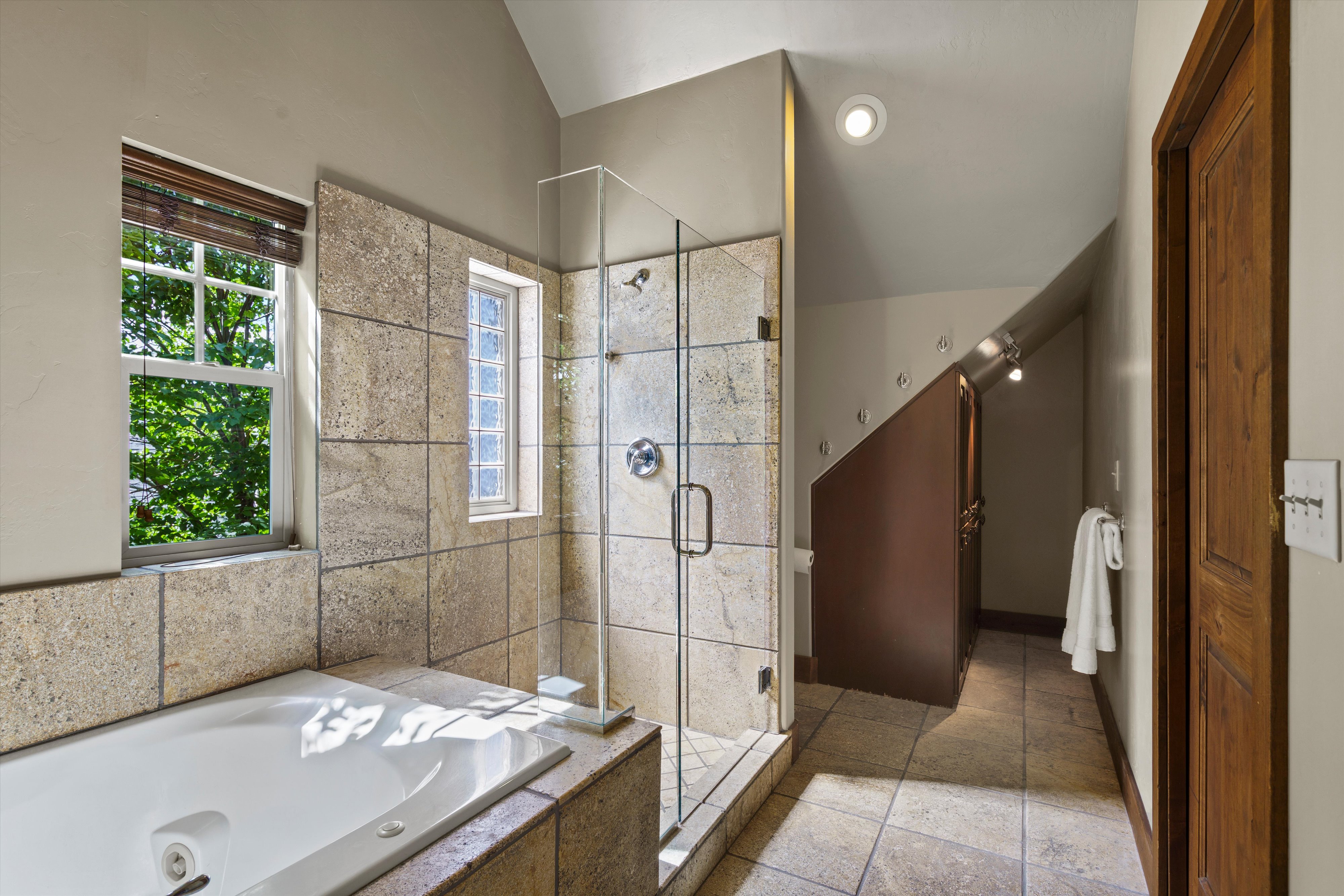 Soaking tub and shower