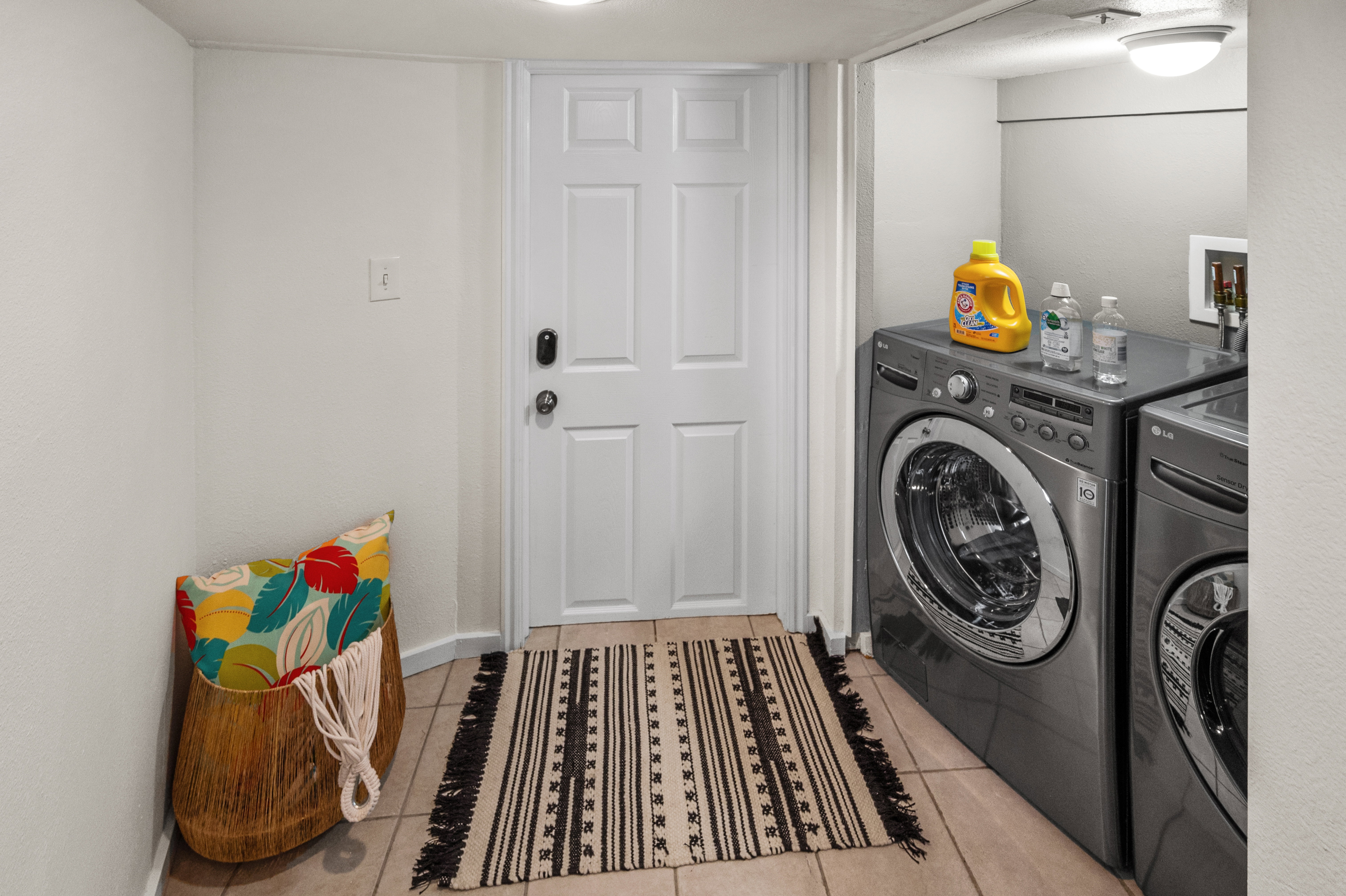 Shared laundry can be accessed by both up and down, if using MIL as ADU.