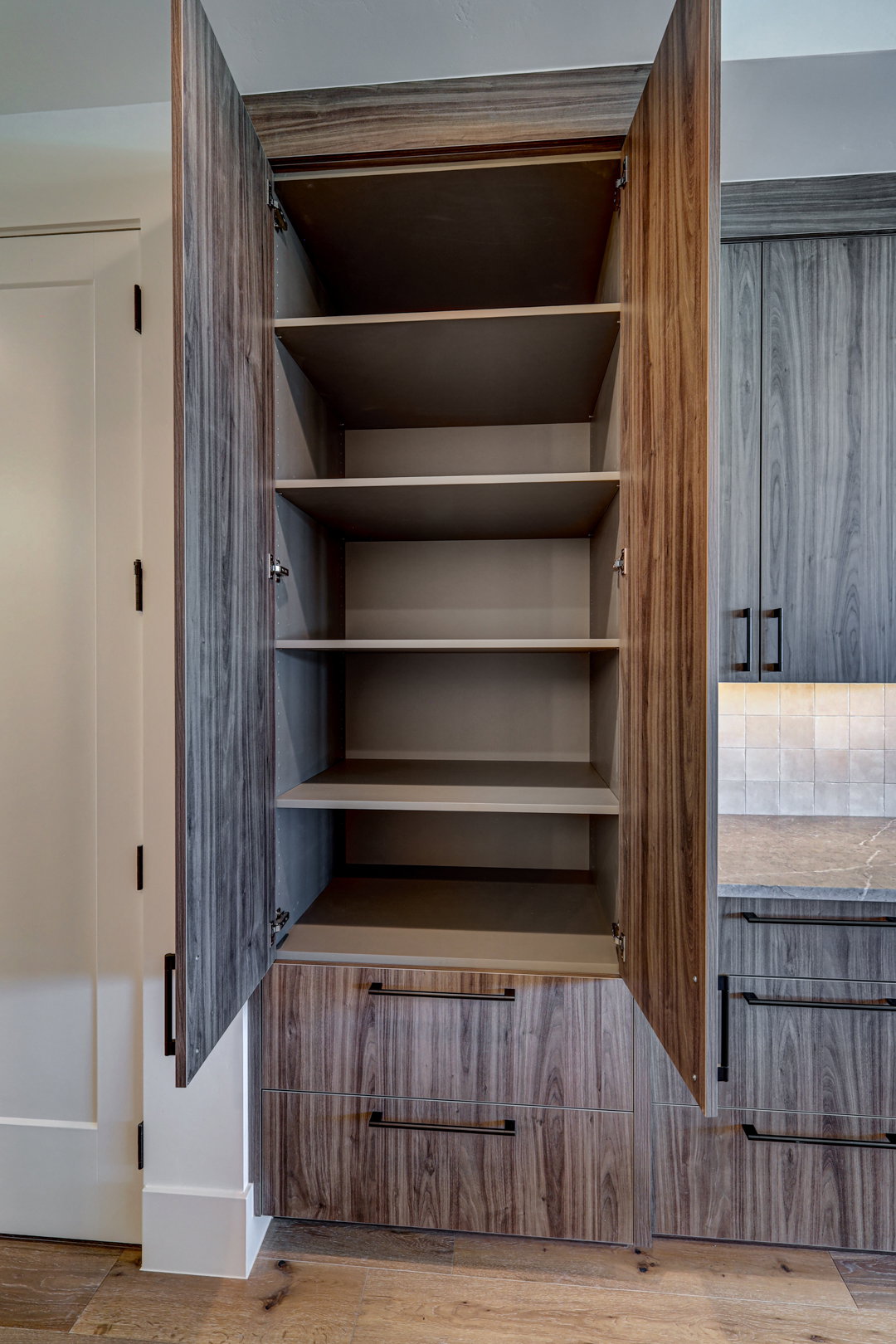 upgraded dark interior to cabinets
