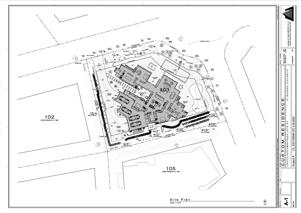 Site Plan. Illustrating the property layout and surrounding parcels
