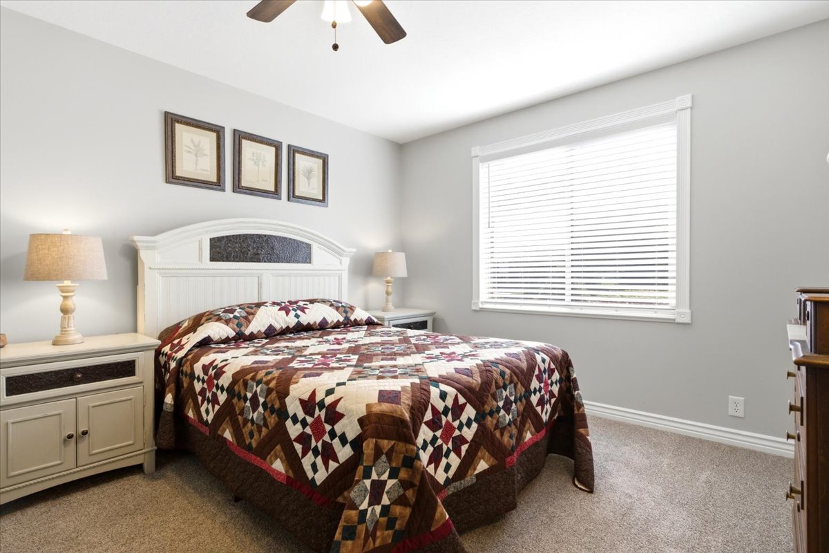 Bedroom #1 on lower main level with walk-in closet