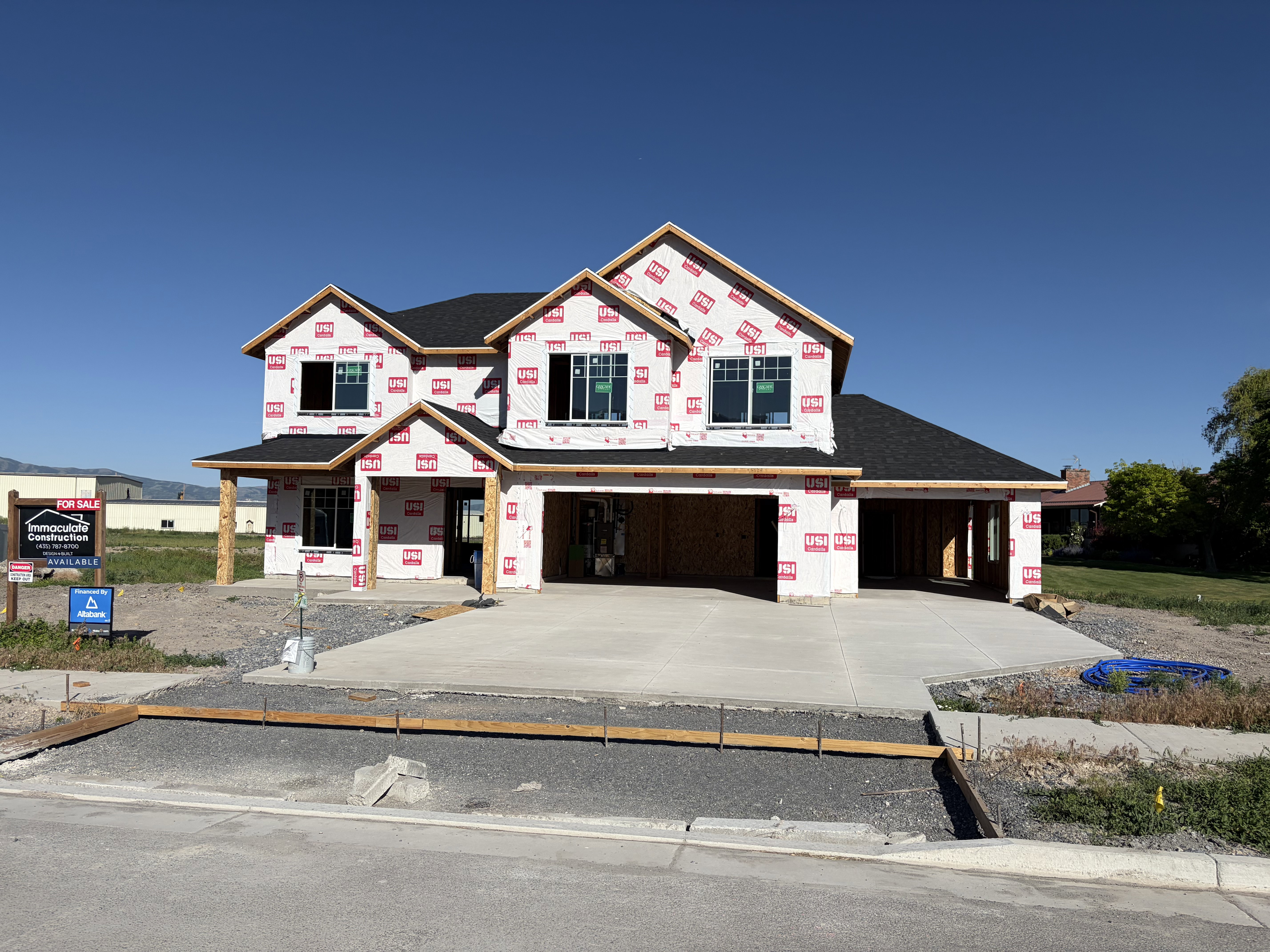 Home currently under construction.