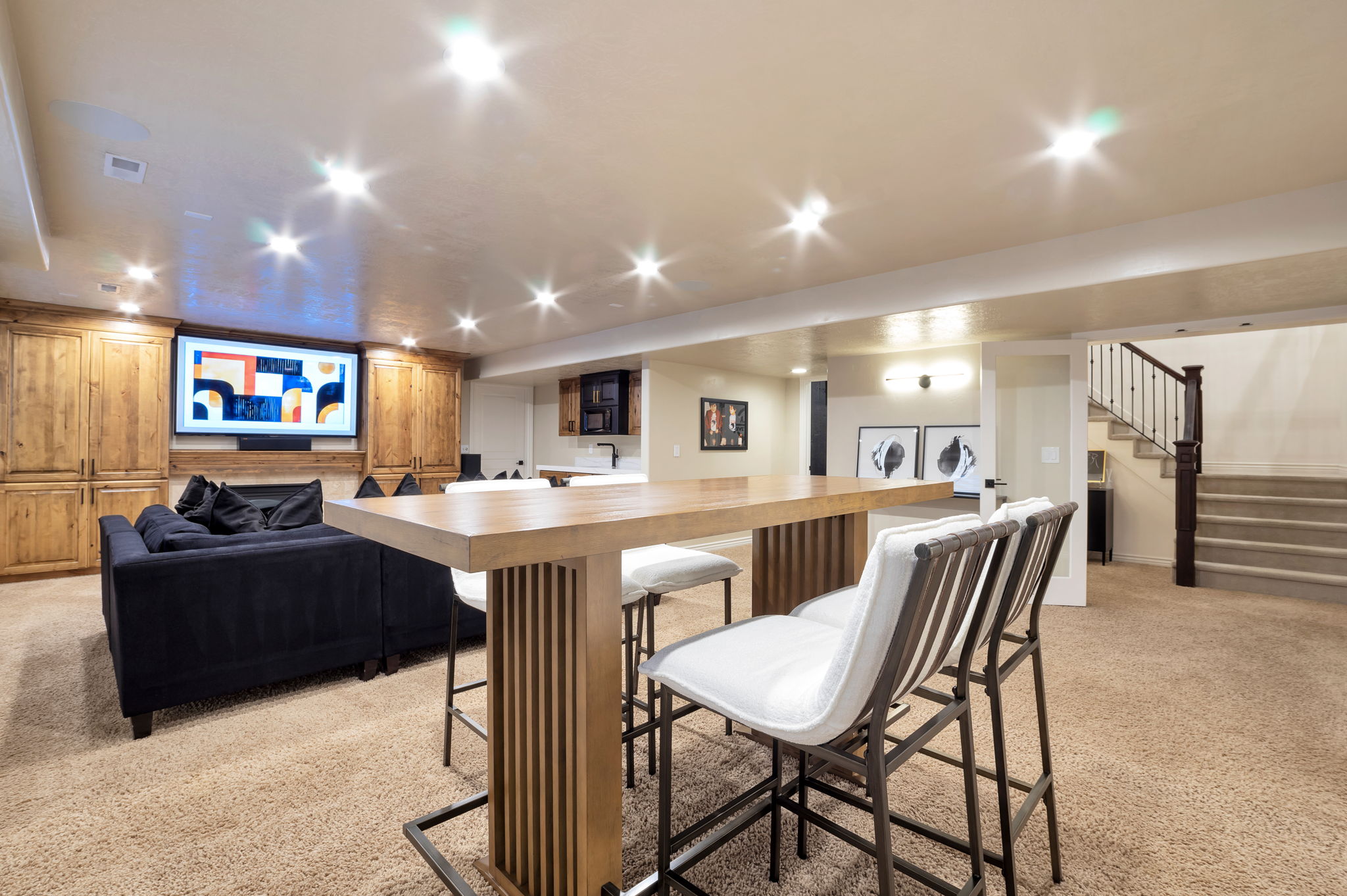 Entertain on a grand scale with an oversized family room and built-in gathering space.