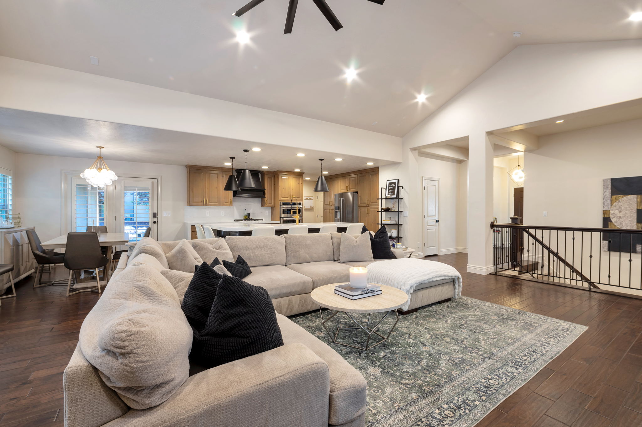 Open-concept living designed for everyday comfort and effortless entertaining with seamless flow into the kitchen and dining areas.