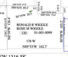 Survey Plat. Detailing property boundaries and owner details
