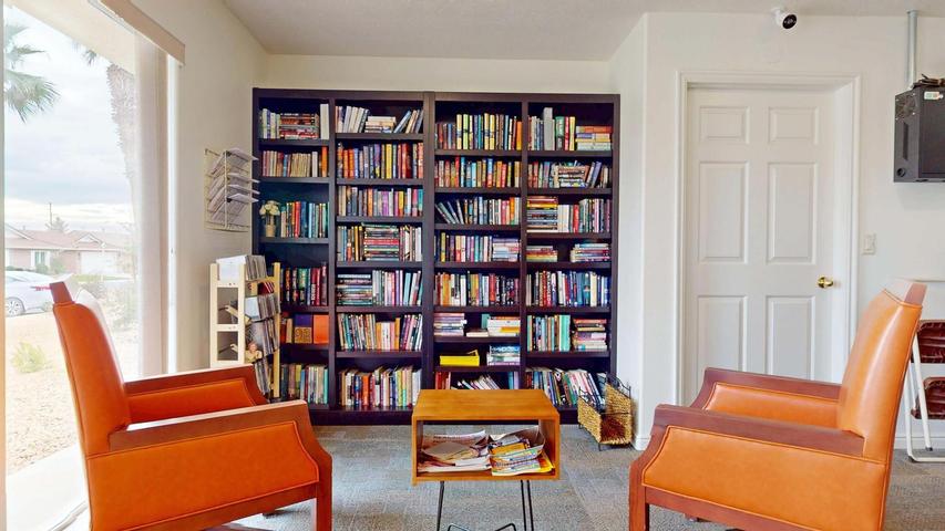 Integrated custom shelving providing abundant storage
