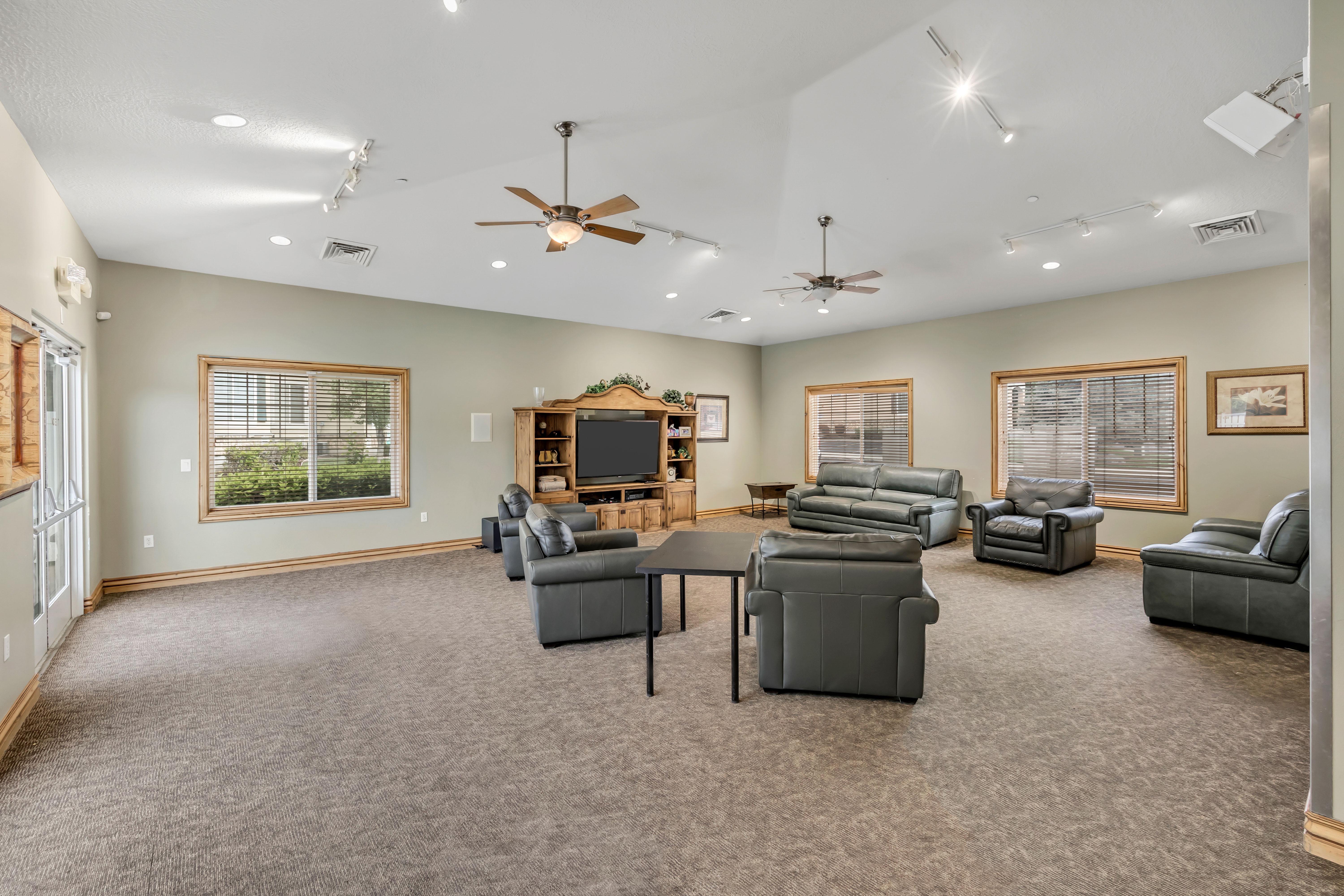Spacious clubhouse is available to reserve through the HOA.
