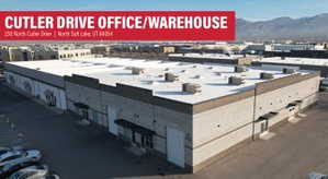 Real Estate Listing Image. Illustrating the property at 230 North Cutler Drive, North Salt Lake, UT 84054, identified as an office/warehouse facility