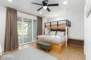Wood-finish flooring throughout