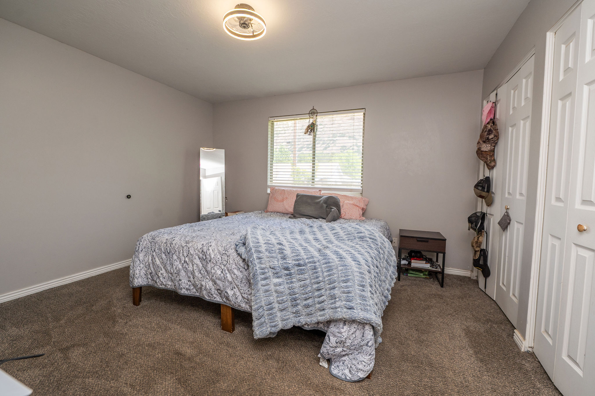 Primary bedroom with double closets