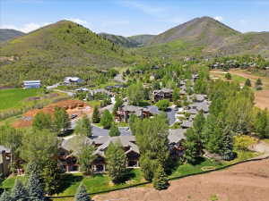 Aerial view of the rear of home