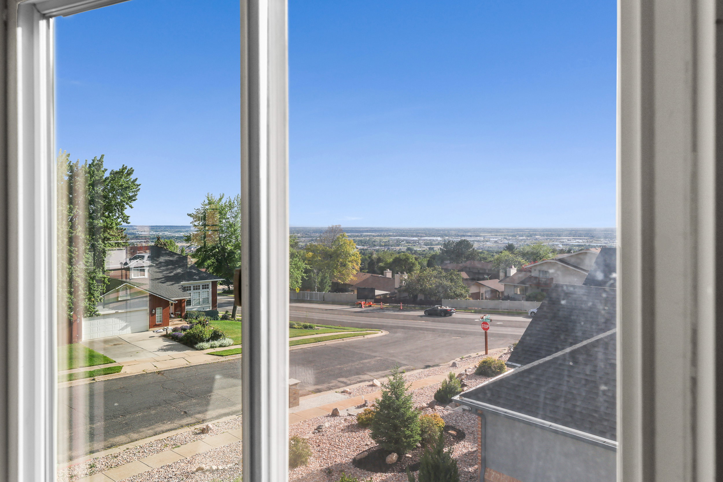 Expansive outdoor scenery visible from window