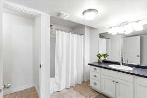 Basement bathroom with private toilet room