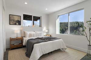 Expansive windows providing abundant natural light and scenic mountain views